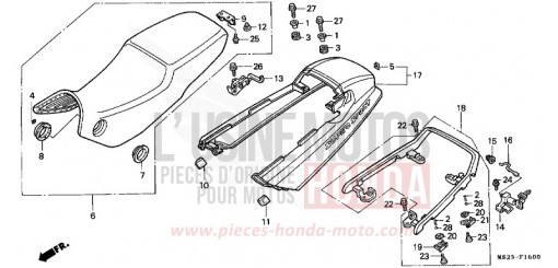 SIEGE/CAPOT ARRIERE CBR1000FM de 1991